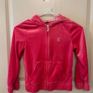 Juicy Couture kids pink velour jacket with bling on back size S (7)